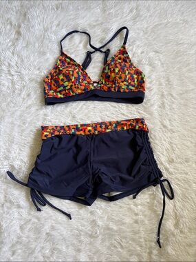 New In Packaging Zando Colorful Printed 2 Piece Triangle Bikini Set Size S